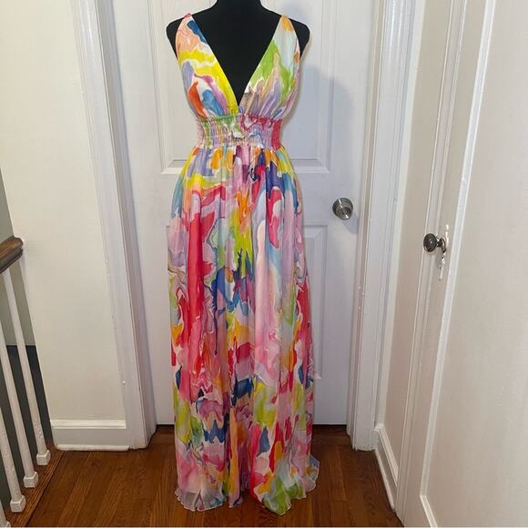 Nocturne Printed Flowy Dress - Picture 4 of 12